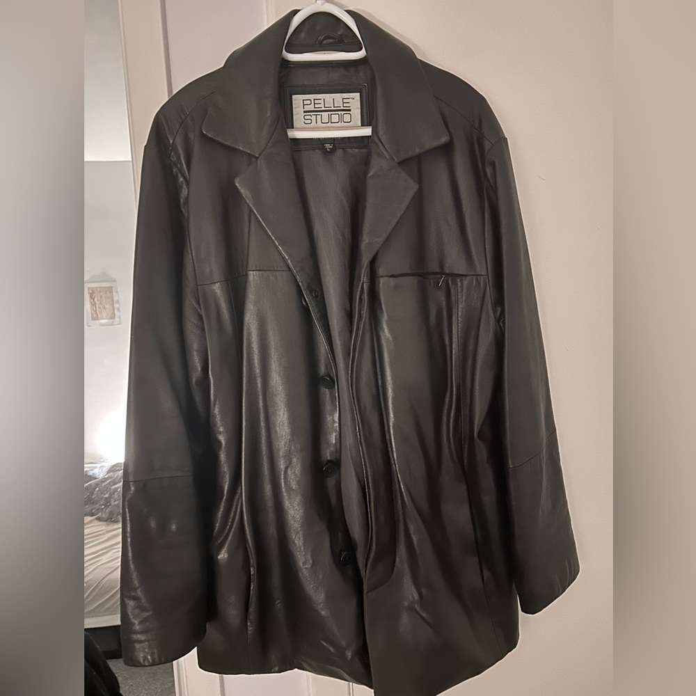 Leather Trench coat